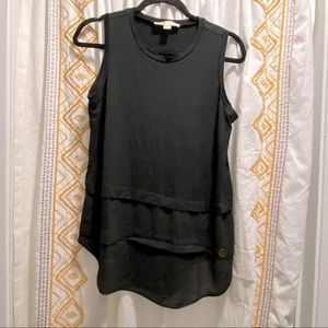Michael Kors tiered tank in black
